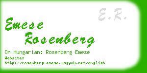 emese rosenberg business card